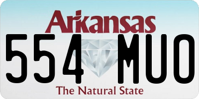 AR license plate 554MUO