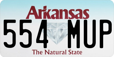 AR license plate 554MUP