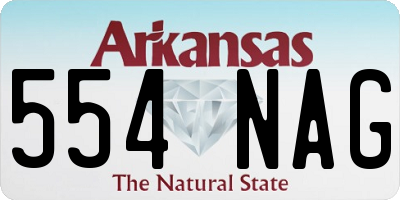 AR license plate 554NAG