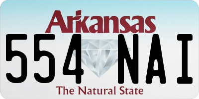 AR license plate 554NAI