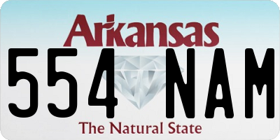 AR license plate 554NAM