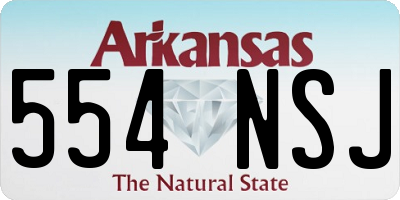 AR license plate 554NSJ