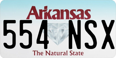 AR license plate 554NSX