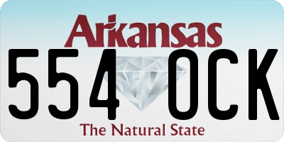 AR license plate 554OCK
