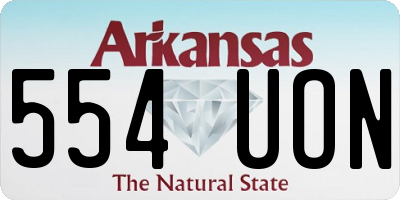 AR license plate 554UON