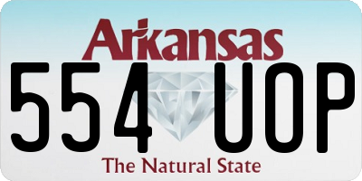 AR license plate 554UOP