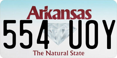 AR license plate 554UOY