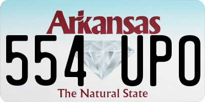 AR license plate 554UPO