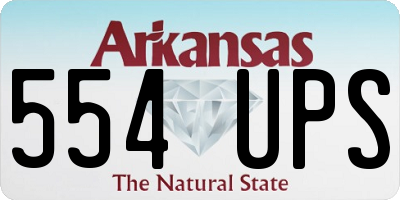 AR license plate 554UPS