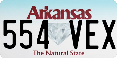 AR license plate 554VEX