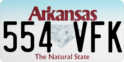 AR license plate 554VFK