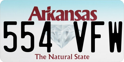 AR license plate 554VFW