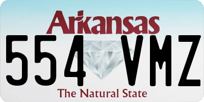 AR license plate 554VMZ