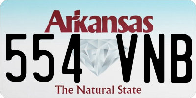 AR license plate 554VNB