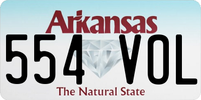 AR license plate 554VOL