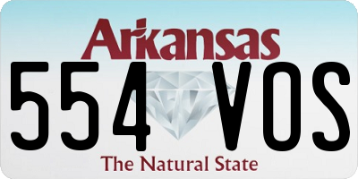 AR license plate 554VOS