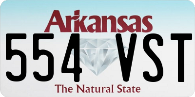 AR license plate 554VST