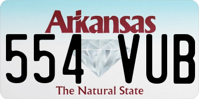 AR license plate 554VUB