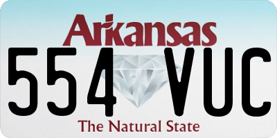 AR license plate 554VUC
