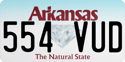 AR license plate 554VUD