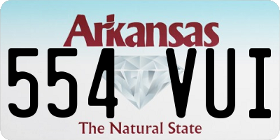 AR license plate 554VUI
