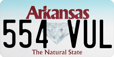 AR license plate 554VUL