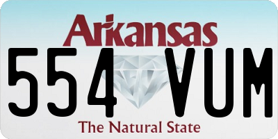 AR license plate 554VUM