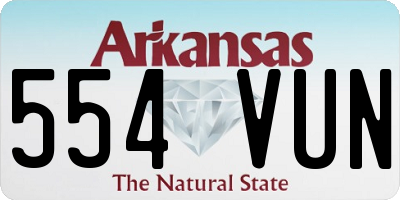 AR license plate 554VUN