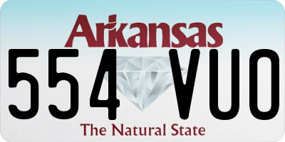AR license plate 554VUO
