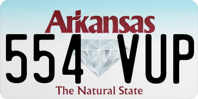 AR license plate 554VUP