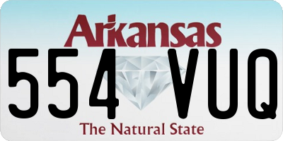 AR license plate 554VUQ