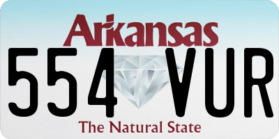 AR license plate 554VUR
