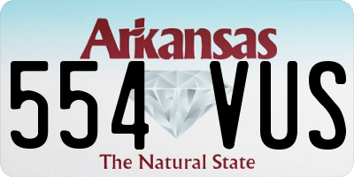 AR license plate 554VUS