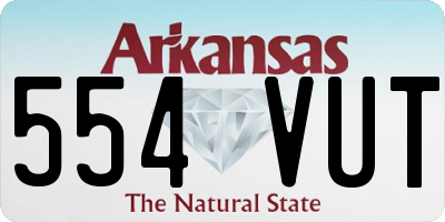 AR license plate 554VUT