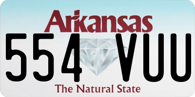 AR license plate 554VUU
