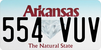 AR license plate 554VUV