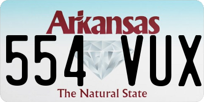 AR license plate 554VUX