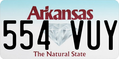 AR license plate 554VUY