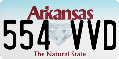 AR license plate 554VVD