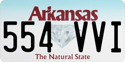 AR license plate 554VVI