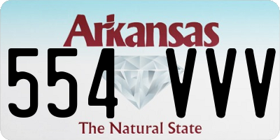 AR license plate 554VVV