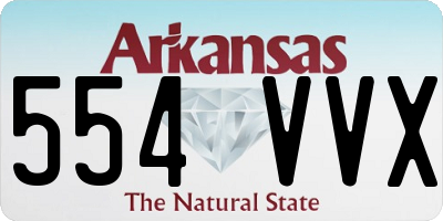 AR license plate 554VVX
