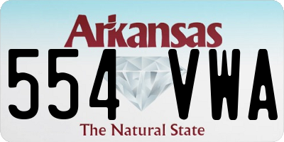 AR license plate 554VWA
