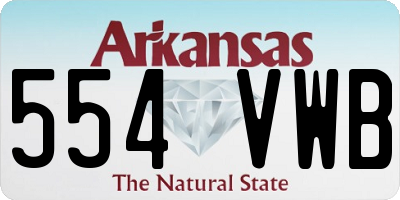 AR license plate 554VWB