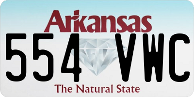AR license plate 554VWC