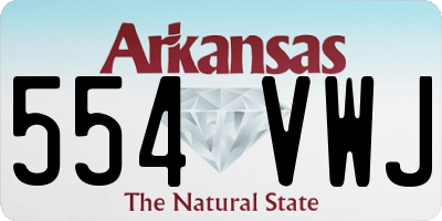 AR license plate 554VWJ