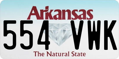 AR license plate 554VWK