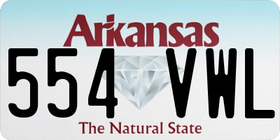 AR license plate 554VWL