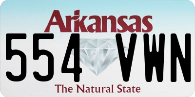 AR license plate 554VWN