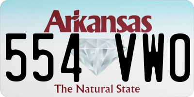 AR license plate 554VWO